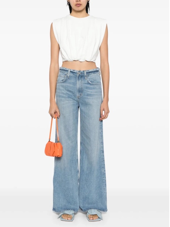 Citizens Of Humanity Denim - Citizens of Humanity Paloma Baggy Wide Leg Jeans in Siesta Crop - Size 26